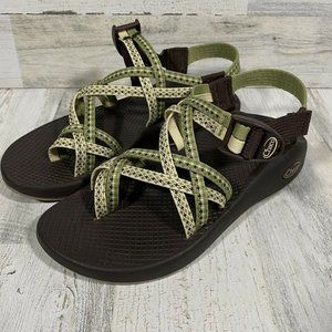 Chaco Women’s Size 8 Vibram Multi-Green Strappy Hiking Sports Sandals Shoes EUC